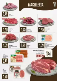 Volantino PRO7 Supermercati Pagina 8: PALETTINA di bovino adulto scottona €1,49, BISTECCA di pollo €0,79