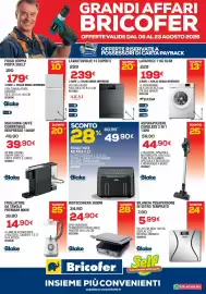 Volantino Bricofer Pagina 7: FRIGO DOPPIA PORTA 208 LT Blake €179,00, LAVATRICE 7 KG SLIM SEKOM €199,00