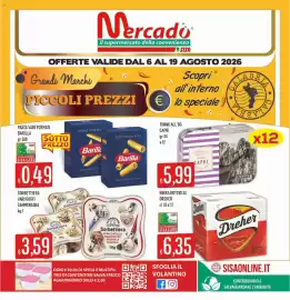 Volantino Mercadò Pagina 1: Tonno Capri €5,99, Birra Bottiglia Dreher €6,35