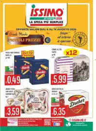 Volantino Issimo supermercado Pagina 1: Sorbettiera Sammontana €3,59, Birra Bottiglia Dreher €6,35