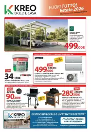 Volantino Kreo Brico e Casa Pagina 1: Carport rhino €499,00, Maxmeyer pittura traspirante t-max €34,90