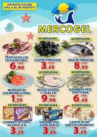 Volantino Mercogel Pagina 1: Cornetto Soft Algida €3,29, Tentacoli di totano dec. €6,90