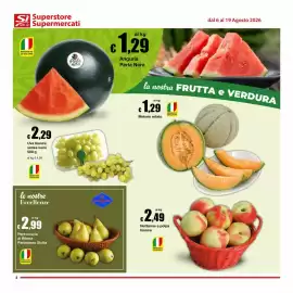 Volantino Sì con te Superstore Pagina 2: Pere coscia di Ribera Parlapiano Sicilia €2,99, Nettarine a polpa bianca €2,49