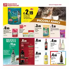 Volantino Sì con te Superstore Pagina 21: Cynar €8,99, Migliorcanne Unico Monoproteico €0,65