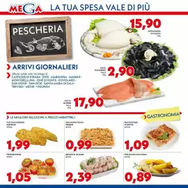 Volantino MEGA Pagina 2: ARROSTO DI TACCHINO all'etto €2,39, PATATE A SPICCHI AL FORNO €0,89