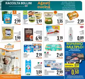 Volantino Emisfero Pagina 13: Kinder fetta al latte €3,19, Selex Kefir Bianco €0,89