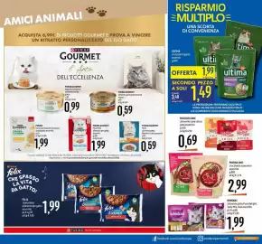 Volantino Emisfero Pagina 15: WHISKAS alimento gatto Pure delight €1,99, PURINA ONE crocchette cane mini assortite €2,99