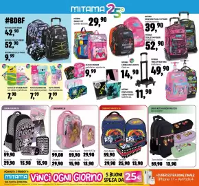 Volantino Emisfero Pagina 23: MITAMA ZAINO 4 ZIP €29,90, LINEA KUROMI 26 €59,90