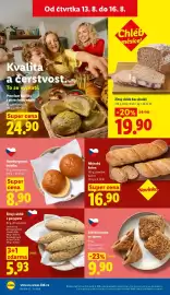 Lidl leták Strana 14: ŽITNÝ CHLÉB BEZ DROŽDÍ €19,90, Žitný rohlík s posypem €5,93
