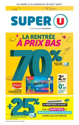 Super U | La rentrée à prix bas (valable jusqu'au 23-08)