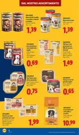 Volantino Lidl settimana 32 Pagina 2: ORLANDO Crocchette per cani pollo e verdure €10,99