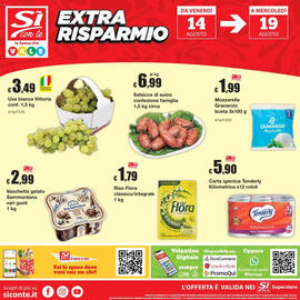 Volantino Sì con te Pagina 24: Sammontana Sorbettiera €2,99, Uva bianca Vittoria €3,49