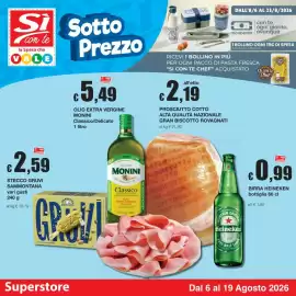 Volantino Sì con te Pagina 1: Olio extra vergine Monini €5,49, Birra Heineken €0,99