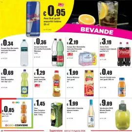 Volantino Sì con te Pagina 20: Bibite San Benedetto €0,69, Acqua minerale Ferrarelle/Maxima €0,36