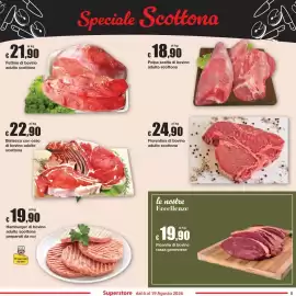 Volantino Sì con te Pagina 5: Bistecca con osso di bovino adulto scottona €22,90, Piccanha di bovino razza garonnese €19,90