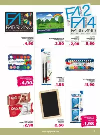 Volantino Il Gigante Pagina 17: ALBUM PRISMACOLOR FAVINI €2,90, PENNELLI Giotto serie 577 €1,98