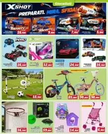 Volantino Orizzonte Pagina 14: CAMION SERVIZI E TRASPORTI 450320 ASSORTITO €16,90, PASSEGGINO BAMBOLO ROSA €6,90