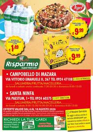 Volantino Risparmio Supermercati Pagina 8: TORTA SIGEL €9,99, TRINCA CIALDE CAFFE €9,99