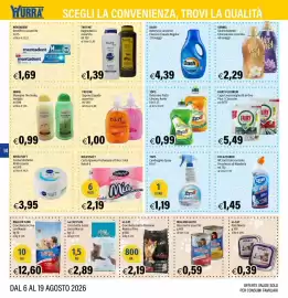 Volantino Hurrà Pagina 14: TWIT ME Bagnodoccia €1,39, BULKYSOFT Carta Igienica Profumata al Talco 3 Veli Rotoli 6 €2,19