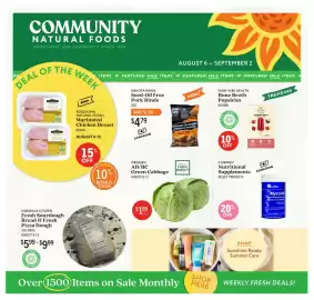 Community Natural Foods flyer Page 1