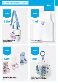 Catalog Pepco săptămâna 32 Pagină 4: Stitch șosete fete €14,00, Stitch geantă plusată €35,00