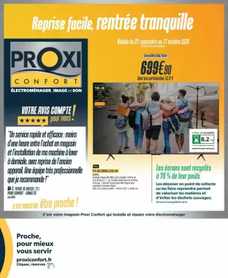 Proxi Confort (valable jusqu'au 17-10)