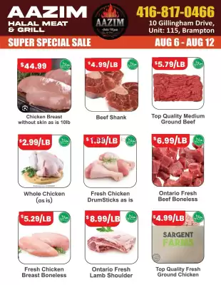 Aazim Halal Meat & Grill flyer (valid until 12-08)