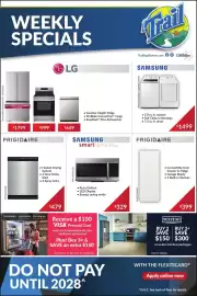 Trail Appliances flyer week 32 Page 1: FRIGIDAIRE FFUE0726AW Convertible from freezer to fridge €399,00