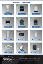 Trail Appliances flyer week 32 Page 3: SHOP BY CATEGORY 00 000 Fridges Ranges Dishwashers Wall Ovens Washers Dryers