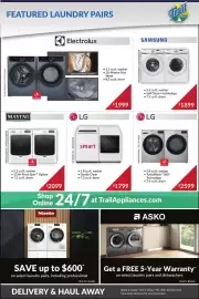 Trail Appliances flyer week 32 Page 7: MHW5630HW/YMED5630HW ELFW7437AD / ELFE743CAD MAYTAG MAYTAG STEAM FEATURED LAUNDRY