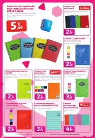 Folleto Alcampo Página 14: Cuaderno microperforado tapa cartón duro forrado €5,49, CLAIREFONTAINE Cuaderno €2,49