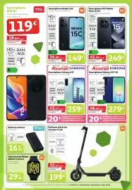 Folleto Alcampo Página 18: Redmi 15C Smartphone €149,00, Redmi Note 15 Smartphone P17 5G €249,00