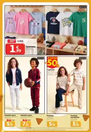 Folleto Alcampo Página 22: Camiseta €1,99, Pantalón sport €5,99