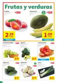 Folleto Alcampo Página 30: Paraguaya €2,29, Melón premium €1,09