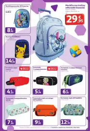Folleto Alcampo Página 7: Mochila preescolar 3D licencias €8,95, Mochila con trolley reforzado licencias €29,95