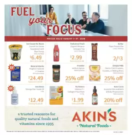 Akin's Natural Foods weekly ad Page 1