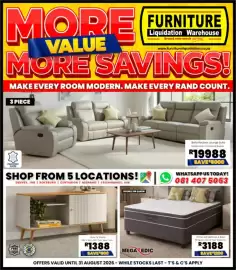 Furniture Liquidation Warehouse catalogue Page 1: Ortho Aid Mattress & Base €3.188,00, Rubi TV Stand €1.388,00