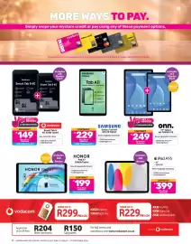 Game catalogue Page 10: Honor - pad x7 128gb tablet €199,00, Vodacom - data €299,00