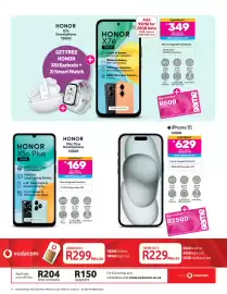 Game catalogue Page 4: Honor - x7e smartphone €349,00, Apple - iphone 15 128gb €629,00
