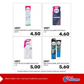 Volantino Iper Tosano settimana 32 Pagina 5: VEET Strisce viso pelli norm/sens. €4,60