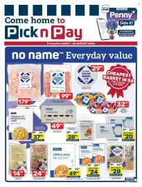 Pick n Pay catalogue Page 1: PnP no name Iodated Table Salt Assorted €20,00, No name Frozen Chicken Braaipack €179,99