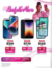 Vodacom catalogue Page 32: IPhone 13 128GB + iPhone 14 128GB 5G €599,00, SAMSUNG Galaxy A27 5G €569,00