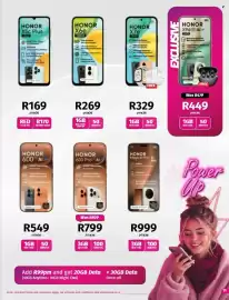 Vodacom catalogue Page 11: HONOR 600 AI €549,00, HONOR X9d 5G AI €449,00