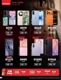 Vodacom catalogue Page 30: IPhone 17 256GB 5G €849,00, HONOR X9d 5G AI €979,00