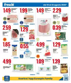 Volantino Eurospin Pagina 2: PETTO DI TACCHINO ARROSTO €1,99, Stracchino €1,09