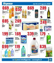 Volantino Eurospin Pagina 5: The Thè alla pesca €0,55, Carta igienica La Setosa €2,49