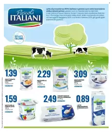 Volantino Eurospin Pagina 9: Latte parzialmente scremato UHT €0,89, Mozzarella Light Pascoli Italiani €2,29