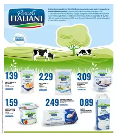 Volantino Eurospin Pagina 9: Latte parzialmente scremato UHT €0,89, Mozzarella Light Pascoli Italiani €2,29