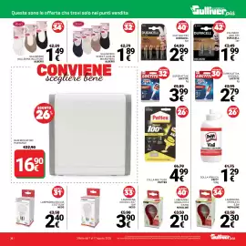 Volantino Supermercati Gulliver Pagina 36: Super Attak Original Loctite €2,79, Pile MN21 vari tipi Duracell €1,99