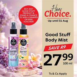 Oxford Freshmarket catalogue Page 6: Good Stuff Body Mist €27,99